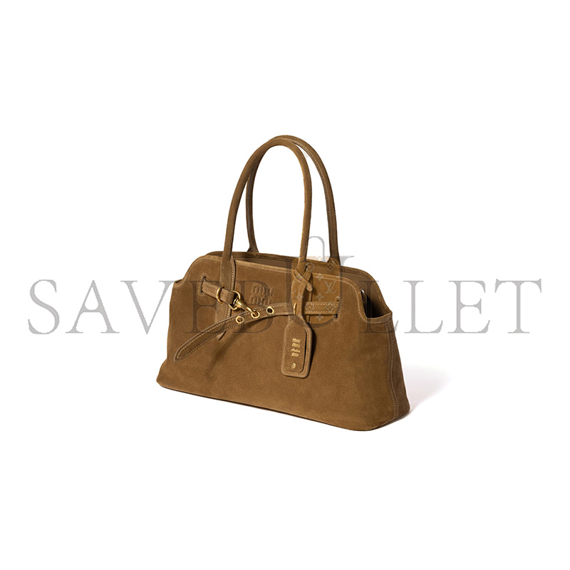 MIU MIU AVENTURE SUEDE BAG 5BG310 (44*22.5*14.5cm)